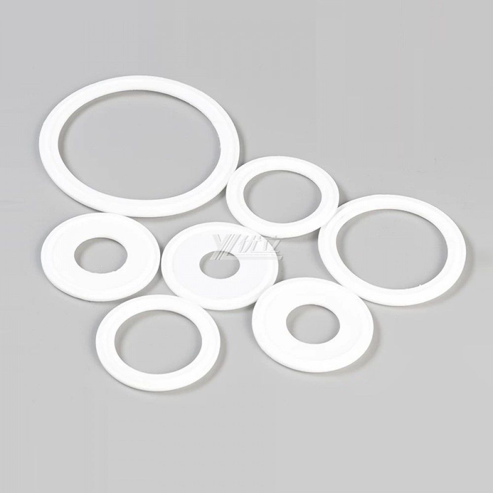 YOULI Hygienic Food Grade Customized White Pipe Sanitary PTFE Sealing Ring Non Standard Rubber Tri Clamp Gasket