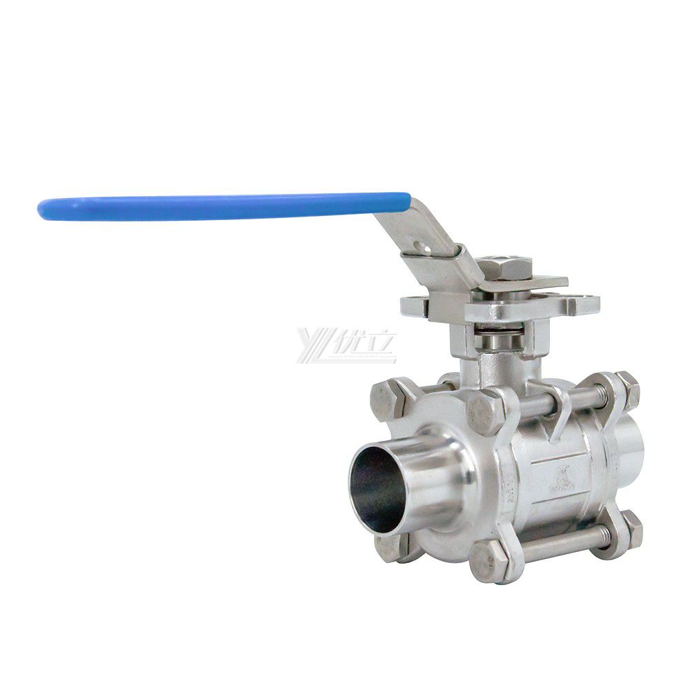 Stainless Steel Sanitary Welded Three Piece Ball Valve