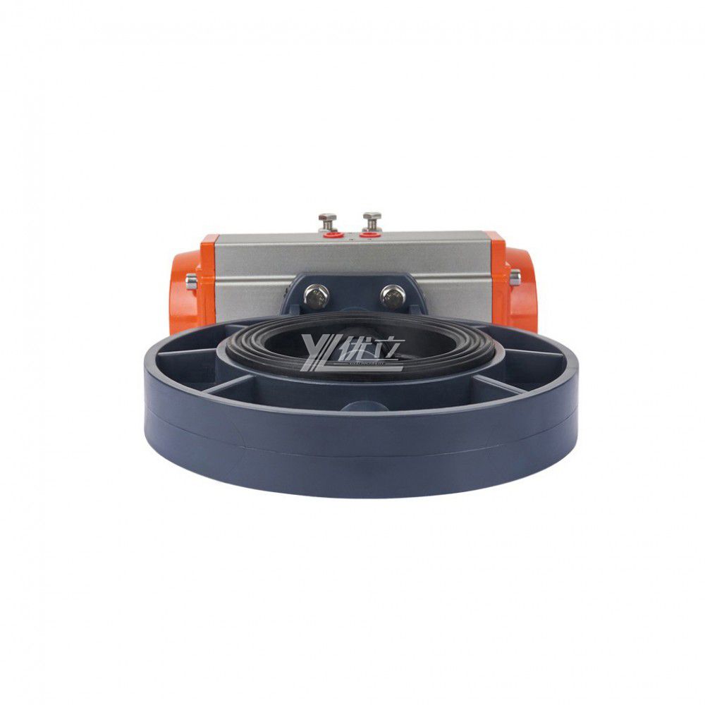 YOULI Zero Leakage Corrosion Resistance Water PVC UPVC CPVC PPH Plastic Pneumatic Actuator Wafer Butterfly Valve