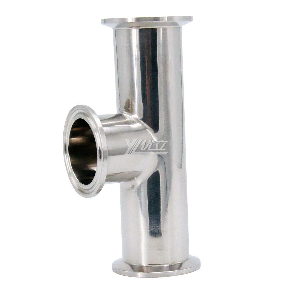 Sanitary Stainless Steel Clamp Straight End Short Equal Tee