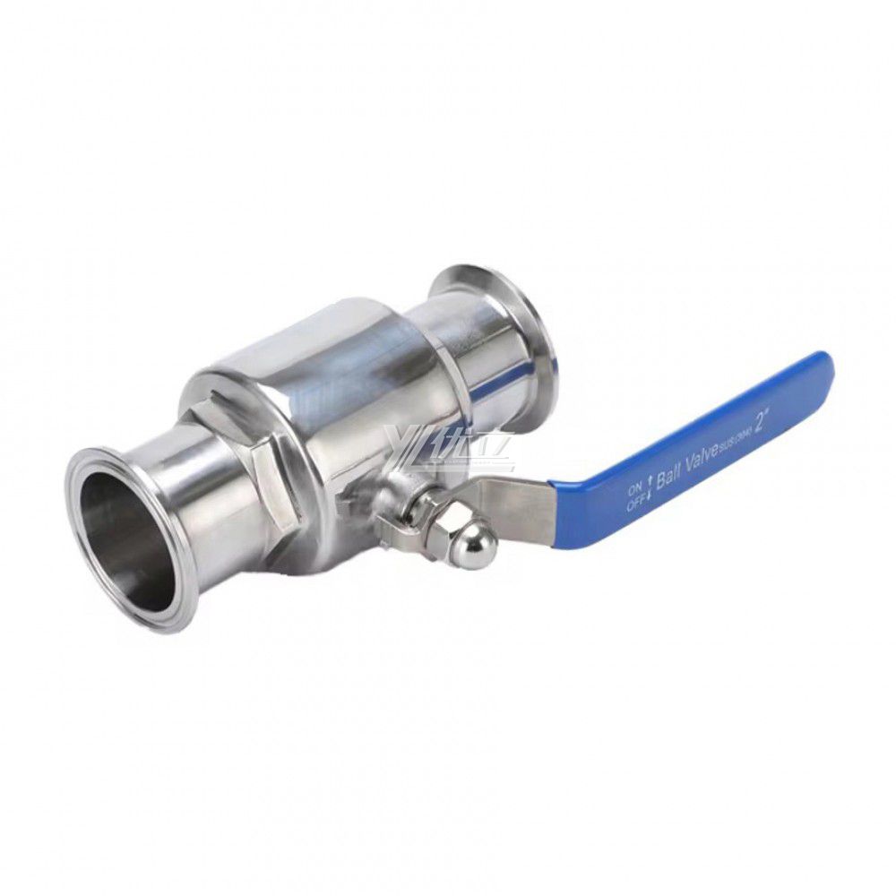 YOULI Top-Quality Hygienic Food Grade Sanitary Stainless Steel  304 316L Beverage Milk Manual Straight Tri Clamped Ball Valve