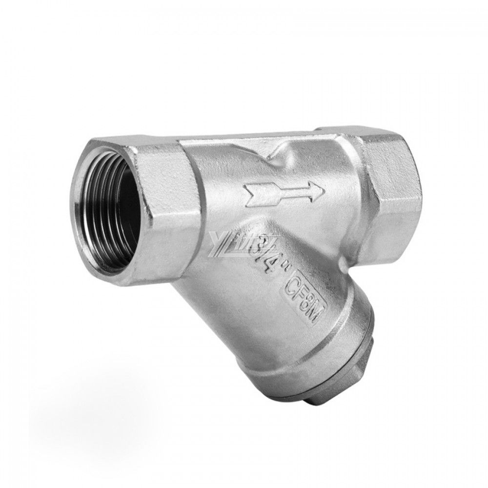YOULI Industrial-Grad Stainless Steel Pipeline 300 Mesh 304 316 NPT BSP Custom Y Type  Female Threaded Strainer  Filter
