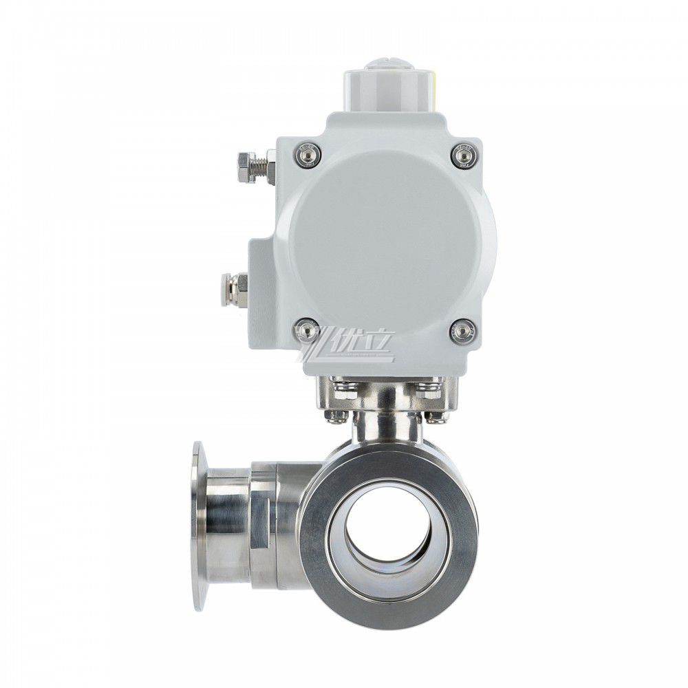 YOULI Hygienic Food Grade Sanitary Stainless Steel Beverage Milk Drink 304 316L KF Pneumatic Three Way Vacuum Ball Valve