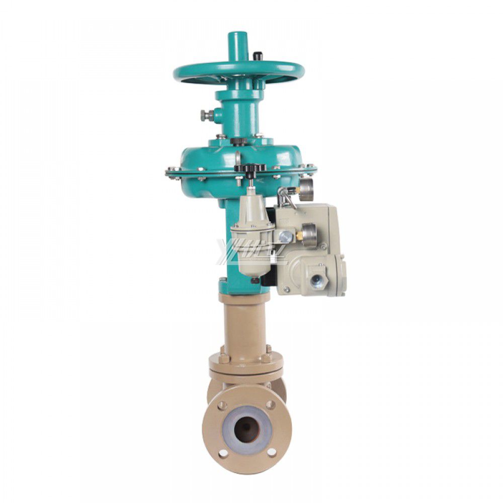 YOULI ANSI 150LB 304 316 Stainless Steel 1.6mpa WCB  F46 PFA F4 Pneumatic Regulating Flow Membrane Fluorine Lined Control Valve