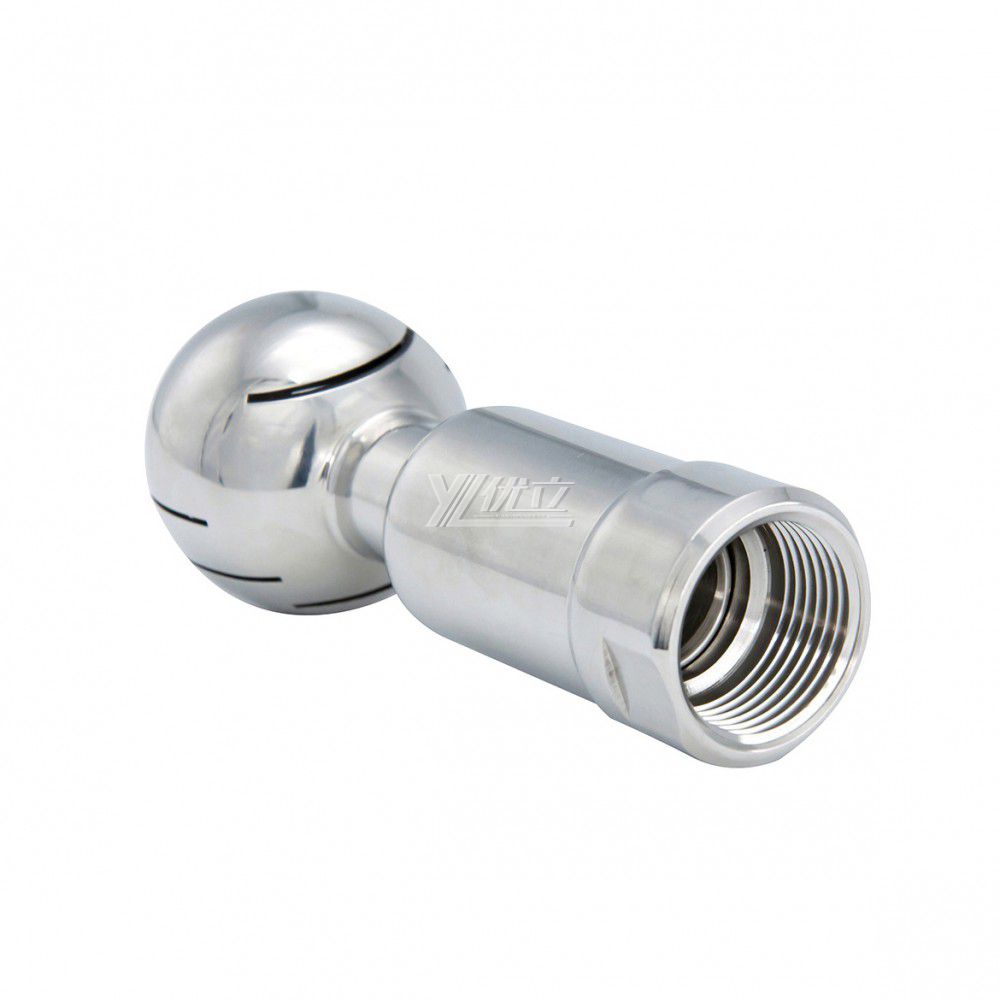 YOULI Food Grade Sanitary 360 Degree CIP Nozzle Tank Cleaning Stainless Steel Female Threaded Rotary Cleaning Spray Ball