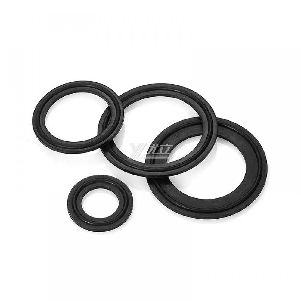 YOULI Hygienic Food Grade Customized Black Pipe Sanitary EPDM Sealing Ring Non Standard Rubber Tri Clamp Gasket