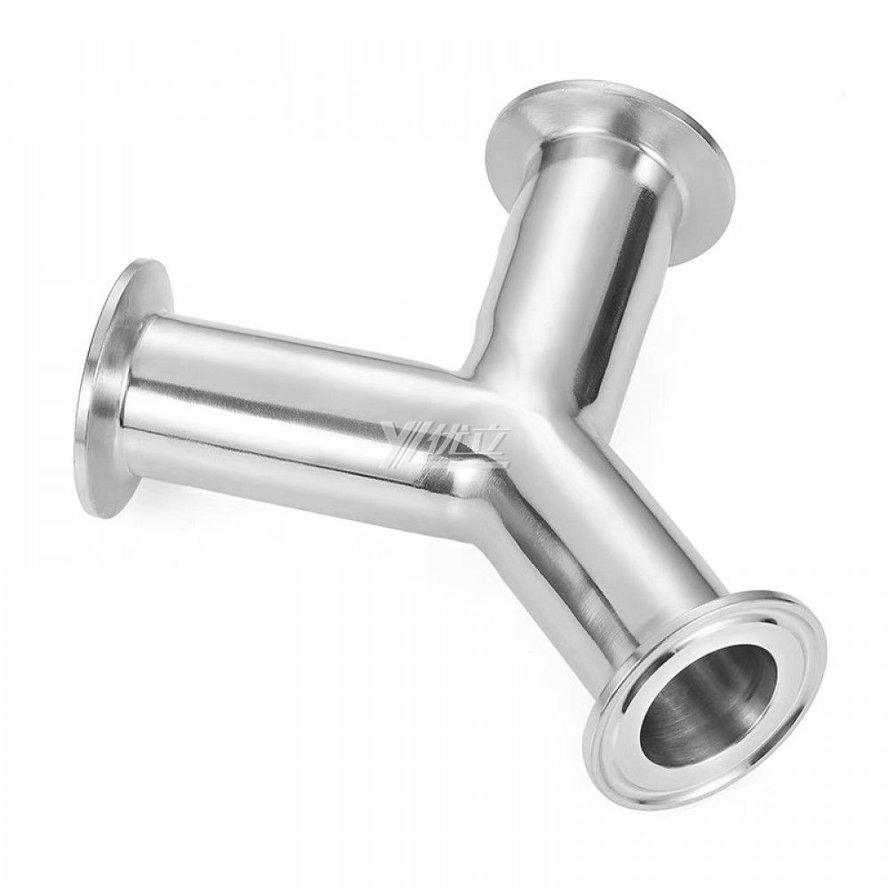 YOULI Hygienic Food Grade Sanitary Stainless Steel 304 SS316L 3A SMS DIN Y Type Clamping Tee