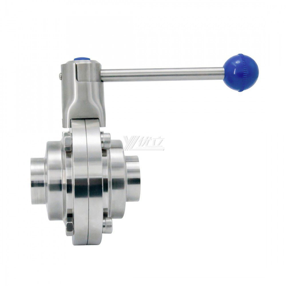 YOULI Hygienic Food Grade Sanitary Stainless Steel 304 316L Stainless Steel Sanitary Butterfly Type Welded Ball Valve