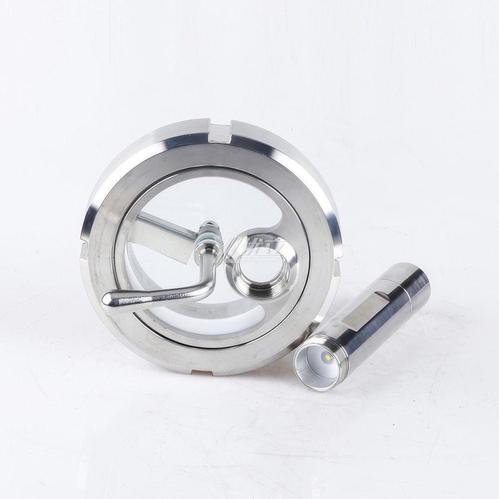 YOULI Best-in-Class Hygienic Food Grade Sanitary Stainless Steel 304 316L SMS With Wiper LED Union Sight Glass