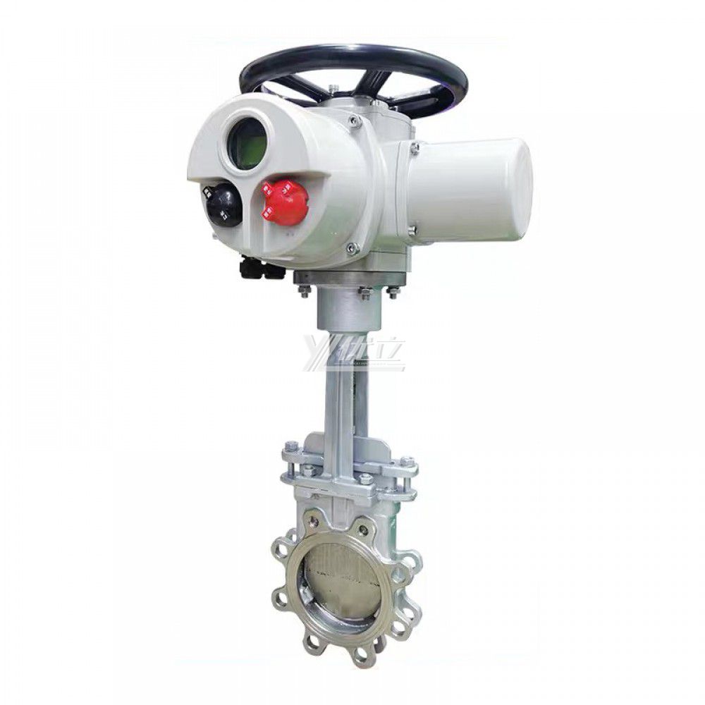 YOULI ANSI 150LB Stainless Steel 304 316 JIS 10K 1.6mpa WCB Motorized AC380V 4-20ma Electric Lng Wafer Knife Gate Valve