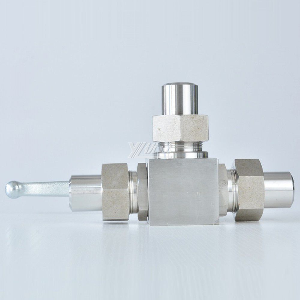 YOULI PN500 Stainless Steel 304 316 KHB 31.5mpa 50mpa 6000psi High Pressure Union Butt Welded 3 Way Ball Valve