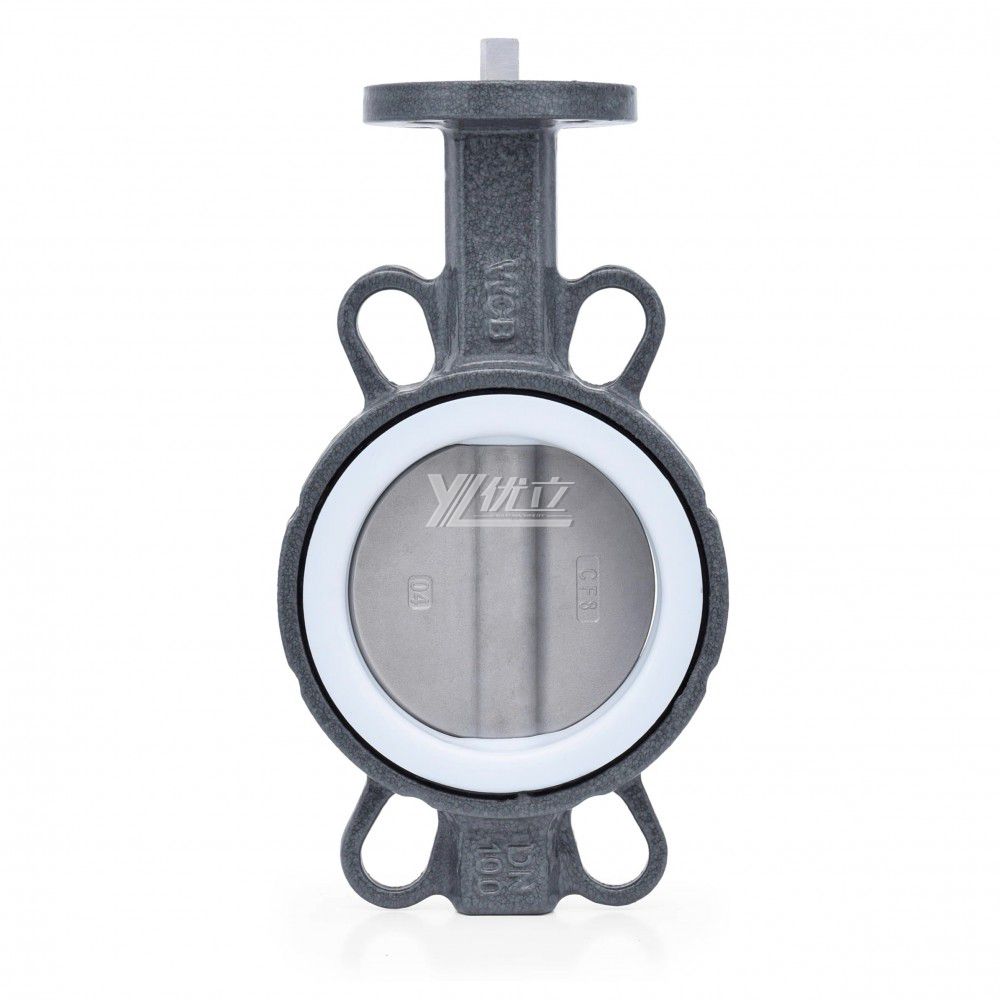 YOULI ISO5211 Stainless Steel ANSI 150LB 304 316 JIS 10K Pn10-16 Cast Iron PTFE EPDM Soft Seal Center Wafer Butterfly Valve