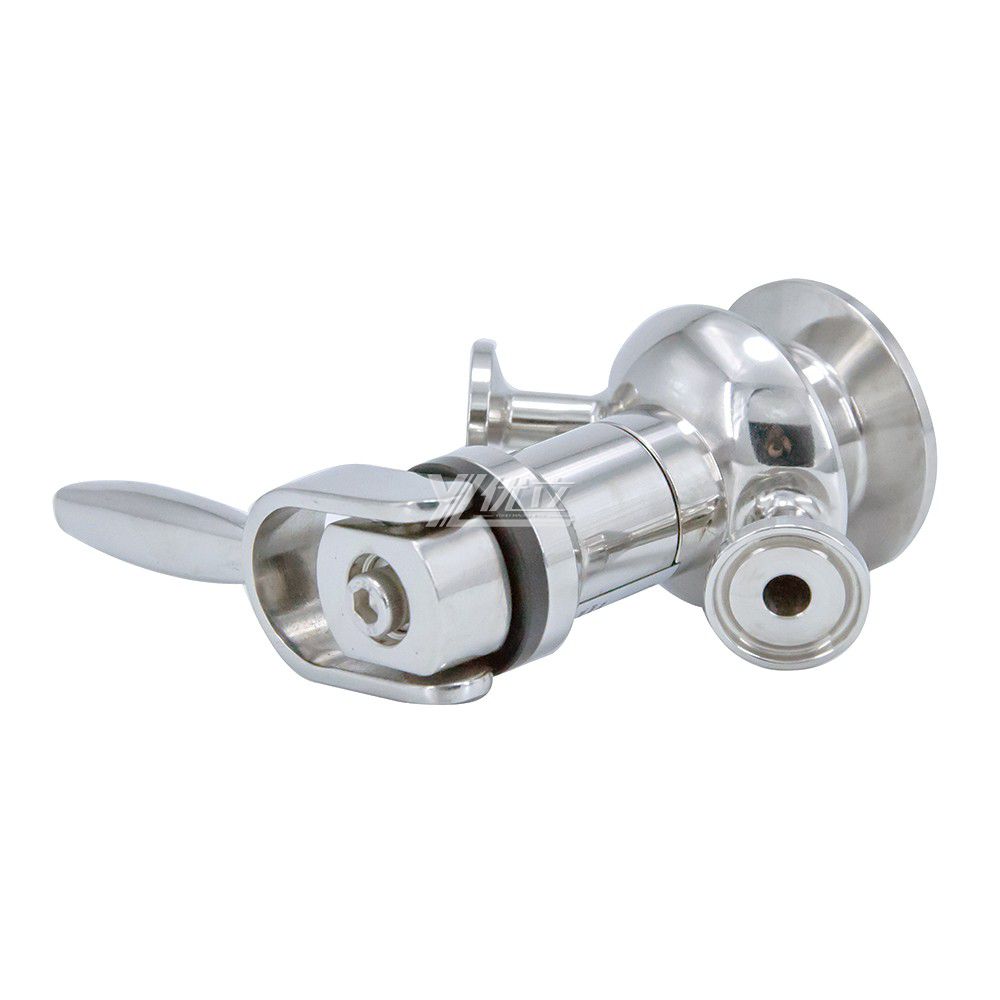 Stainless Steel SS316L Manual Aseptic Sampling Valve with PTFE Gaskets