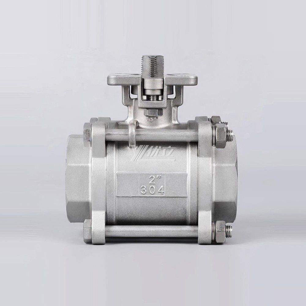 YOULI ISO 5211 Mounting Pad High Temperature NPT BSP 1.6mpa Stainless Steel 304 316 Manual Three-piece Threaded Ball Valve