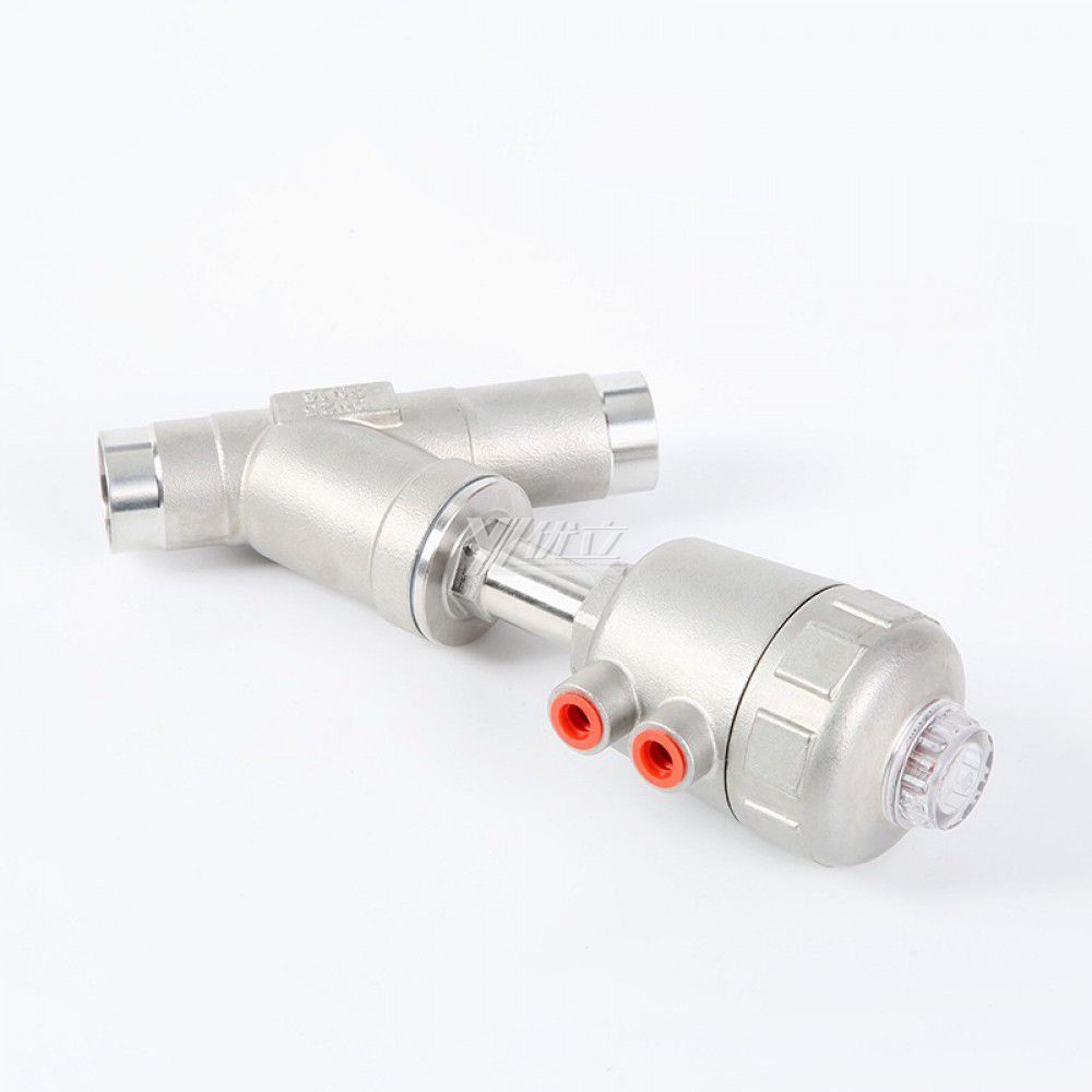 YOULI Stainless Steel High Temperature Water Gas Oil Steam 1.6mpa 304 316 Pneumatic Butt Welded Angle Seat Valve