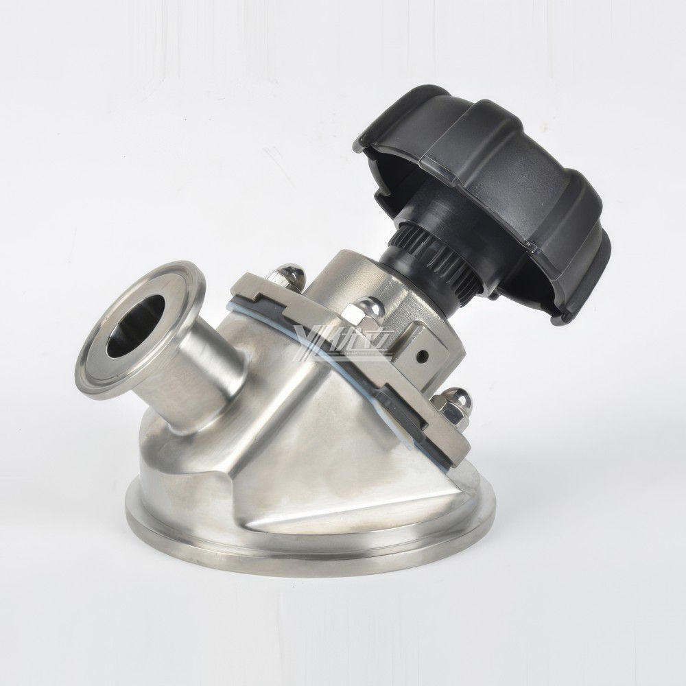 YOULI Hygienic Food Grade Sanitary Stainless Steel 316L Biological Pharmaceutical Manual Tank Tr Clamped Diaphragm Bottom Valve