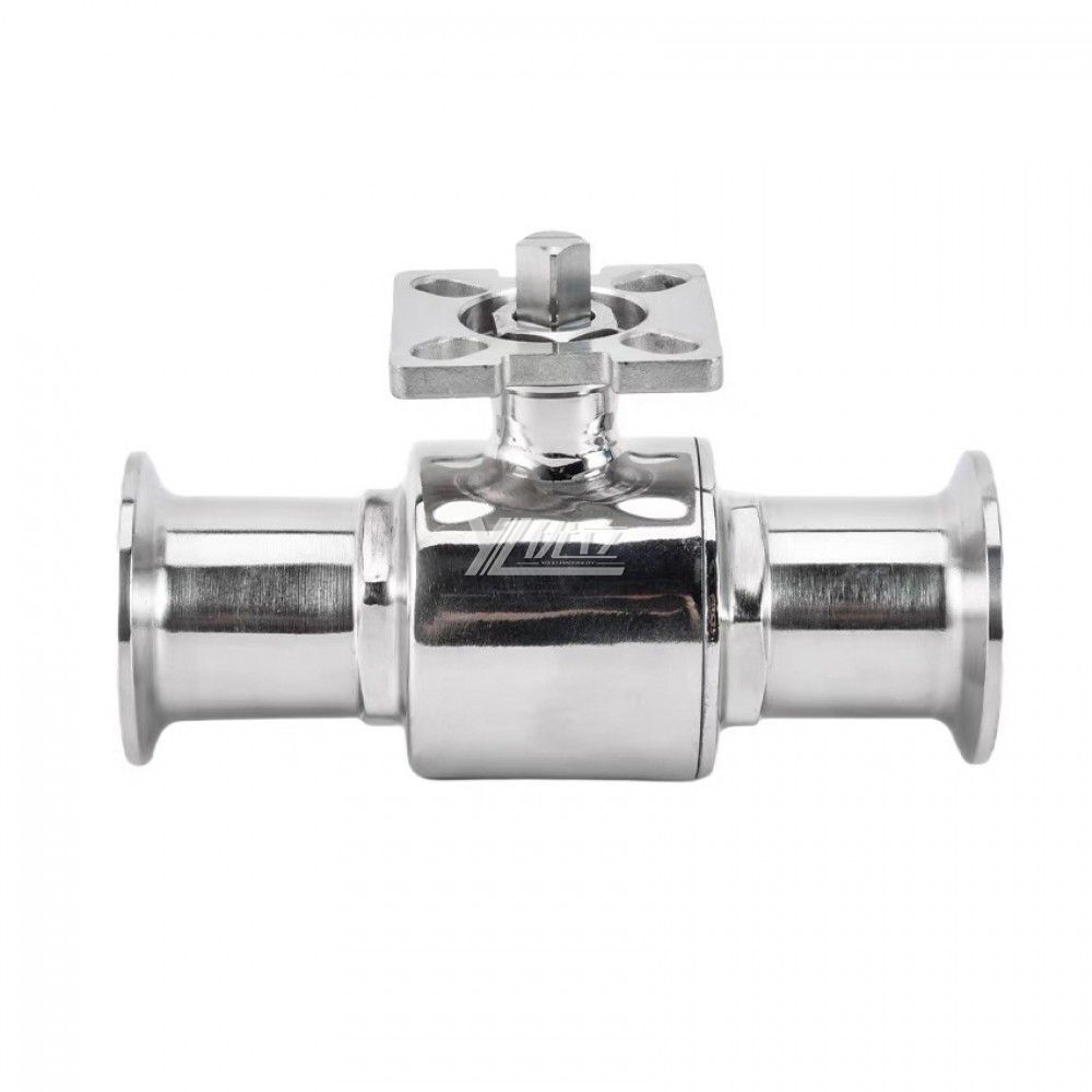 YOULI Hygienic Food Grade Sanitary Stainless Steel 304 316 zero Stranded Milk Drink 2 Way Straight Tri-Clamped Ball Valve
