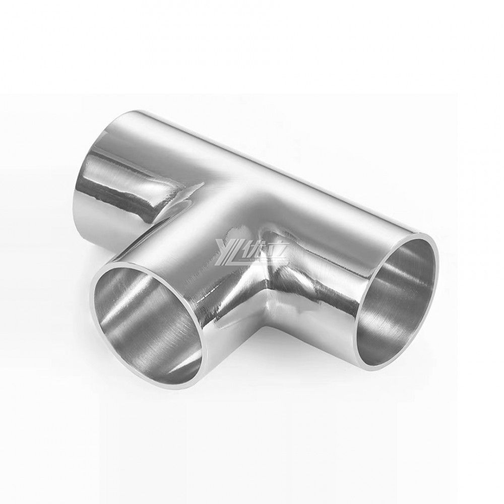 YOULI Hygienic Food Grade Sanitary Stainless Steel 304 SS316L 3A SMS DIN ISO Welded 3 Way Pipe Fitting Equal Welded Tee