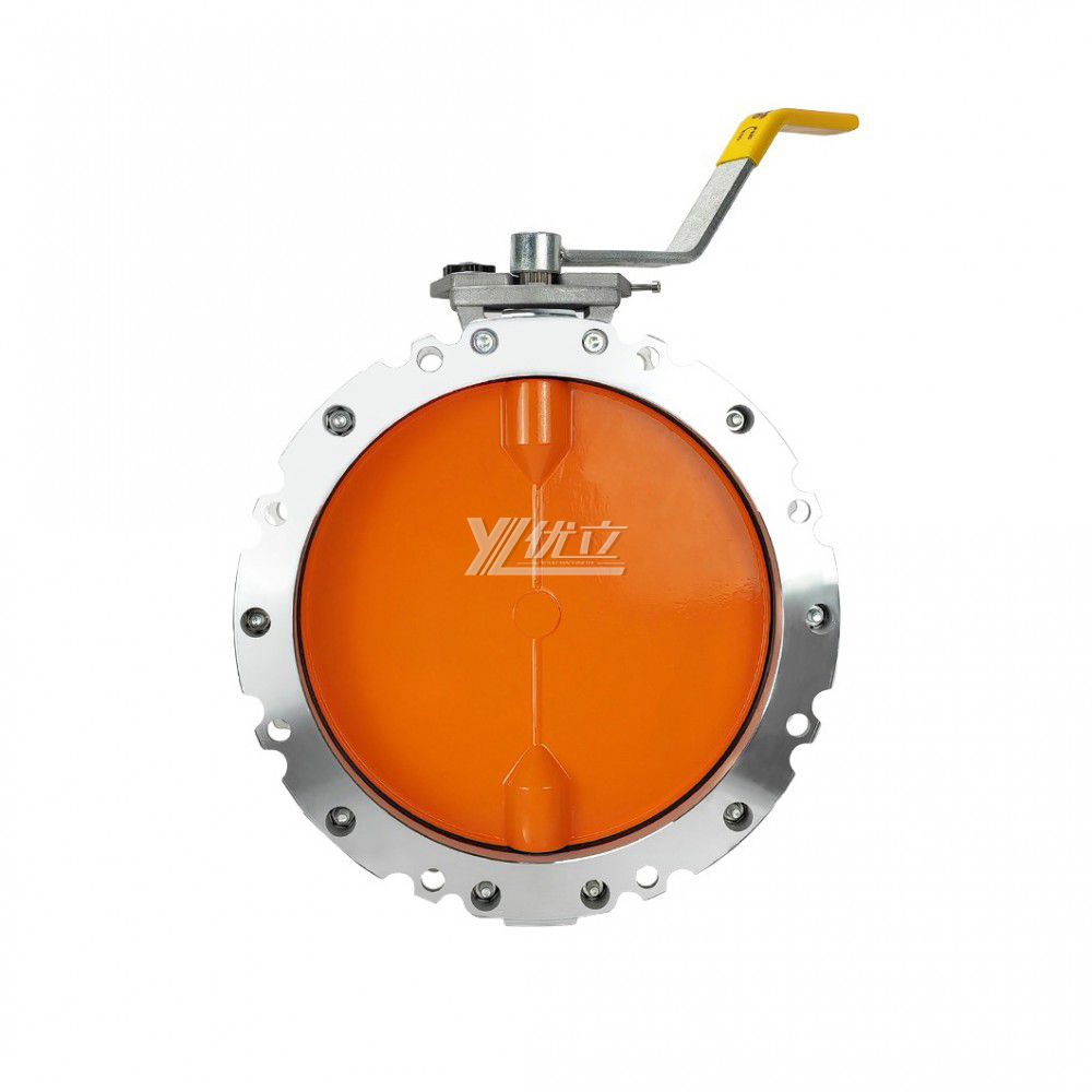 YOULI V1fs V2fs Aluminum Alloy DN100-DN600 Dust Powder Concrete Mixing Plant Manual Double Single Flanged Dust Butterfly Valve