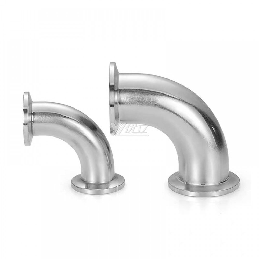YOULI Hygienic Food Grade Sanitary Stainless Steel 304 SS316L KF25 KF40 KF50 KF Tri-clamp Pipe Fitting 90 Degrees Vacuum Elbow