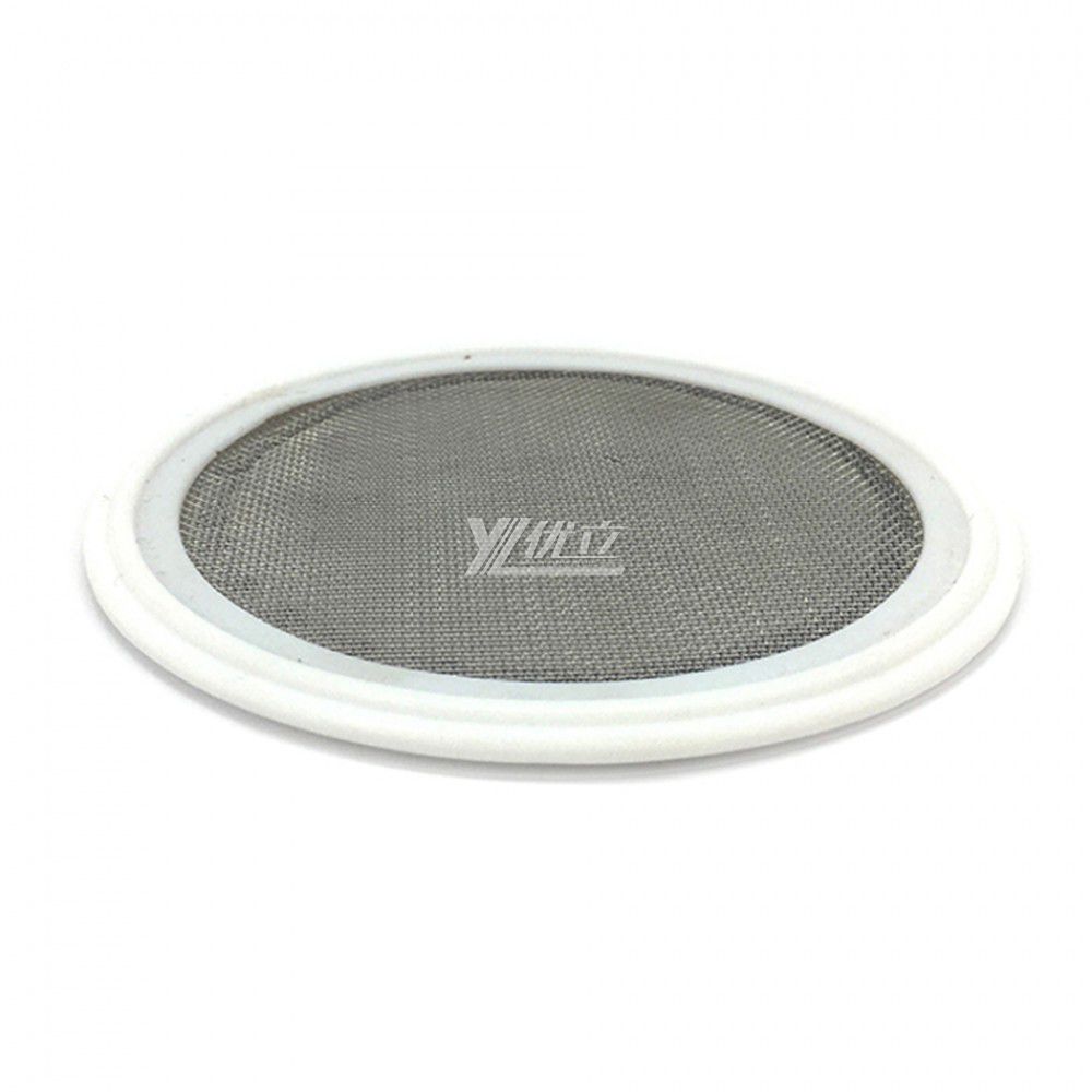 YOULI Hygienic Food Grade Customized White Pipe with Mesh Sanitary 10-150 Mesh PTFE Sealing Ring Rubber Tri Clamp Gasket