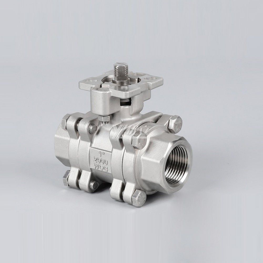 YOULI High Temperature  NPT BSP 2000wog PN130 Stainless Steel 304 316 Manual High Pressure 3PC Thread Ball Valve