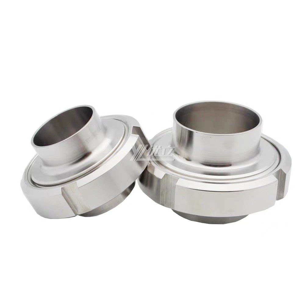 YOULI Hygienic Food Grade Sanitary Stainless Steel 304 SS316L Round Nut Pipe Fitting DIN 11851 Complete Sets Union