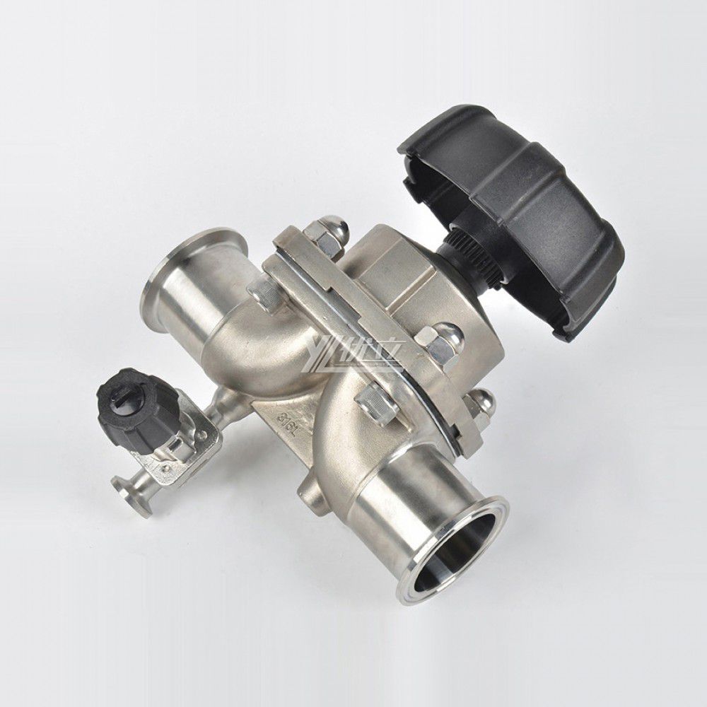 YOULI Hygienic Food Grade Sanitary Stainless Steel 316L Pharmaceutical Biological EPDM PTFE Manual Tri Clamped Diaphragm Valve