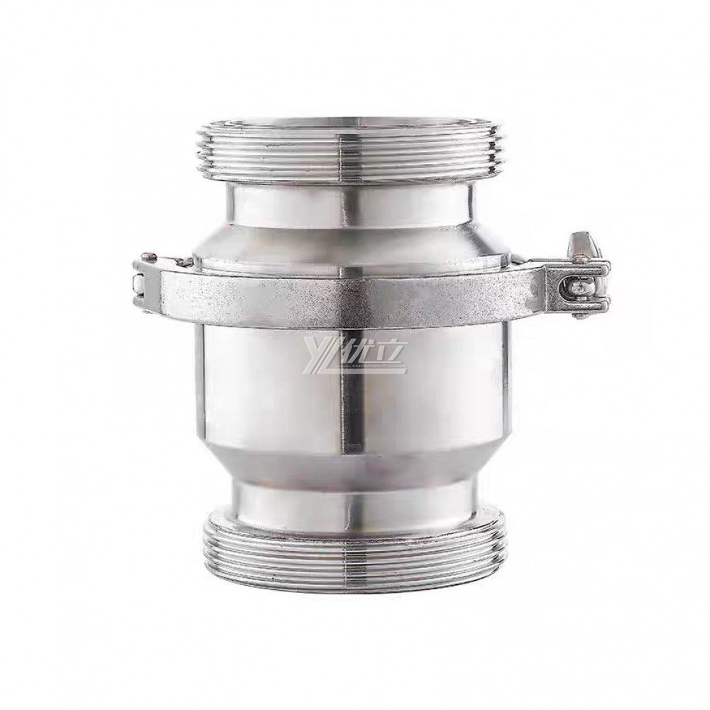 YOULI Hygienic Food Grade Sanitary Stainless Steel SMS Male Threading Check Valves