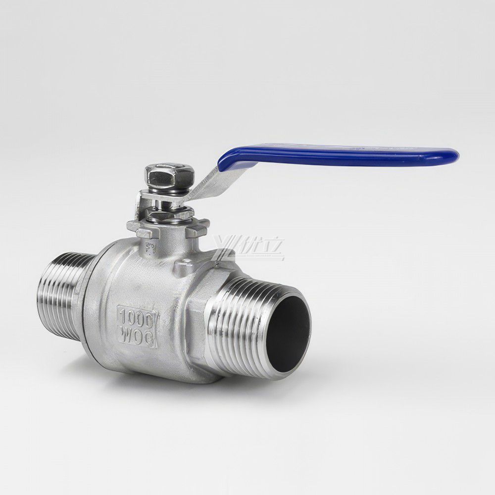 YOULI Professional Grade NPT BSP 1000wog 1.6mpa 304 316 Stainless Steel Manual Two Piece Male Threaded Ball Valve