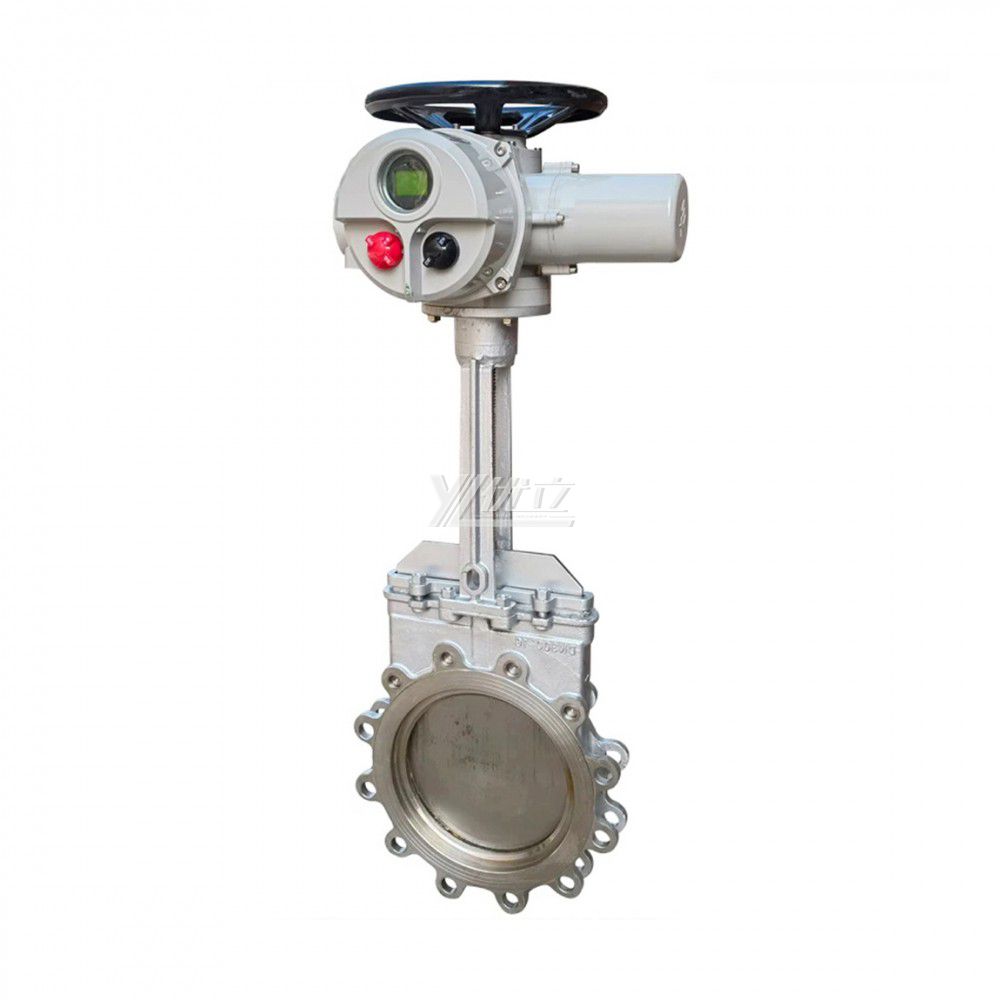 YOULI ANSI 150LB Stainless Steel 304 316 JIS 10K 1.6mpa WCB Motorized AC380V 4-20ma Electric Lng Wafer Knife Gate Valve