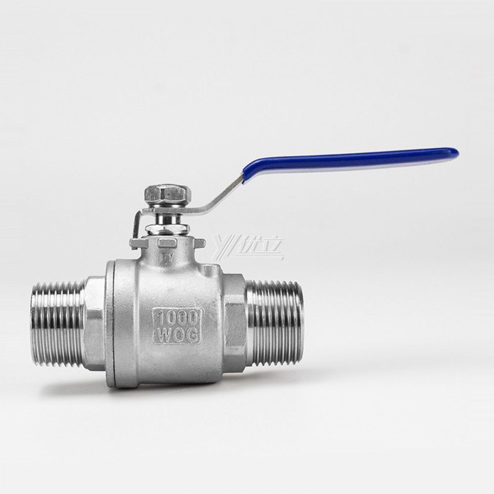 YOULI Professional Grade NPT BSP 1000wog 1.6mpa 304 316 Stainless Steel Manual Two Piece Male Threaded Ball Valve