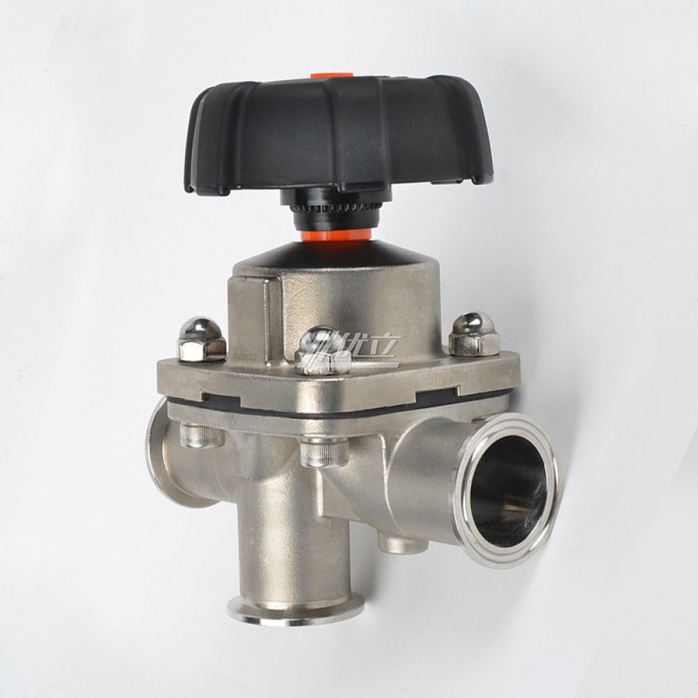 YOULI Hygienic Food Grade Sanitary Stainless Steel 316L Biological,Straight L Type 3 Way Tri Clamped Diaphragm Valve
