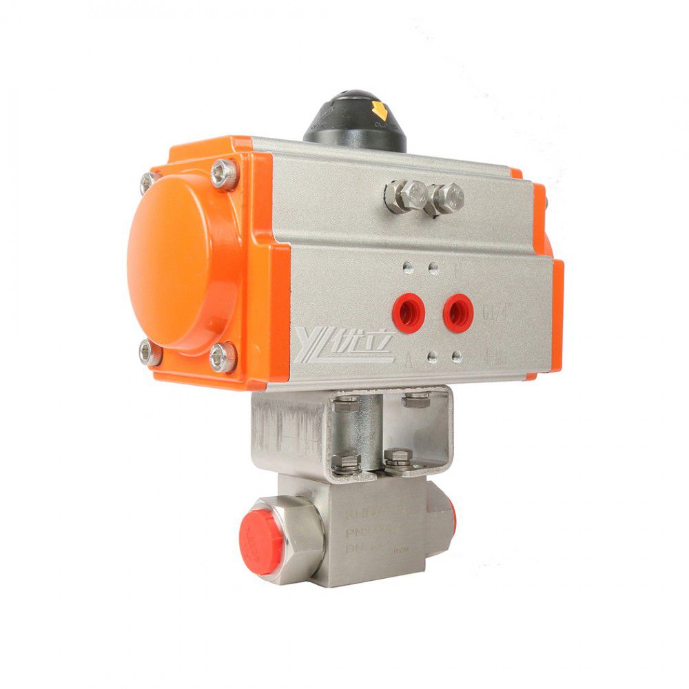 YOULI High Temperature NPT BSP 6000psi Stainless Steel 304 316 WCB KHB High Pressure Pneumatic Female Threaded Ball Valve