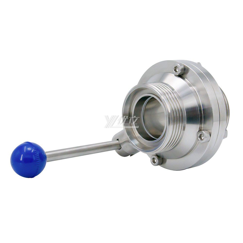 YOULI Hygienic Food Grade Sanitary 304 316  Stainless Steel Male Butterfly Male Thread Ball Valve