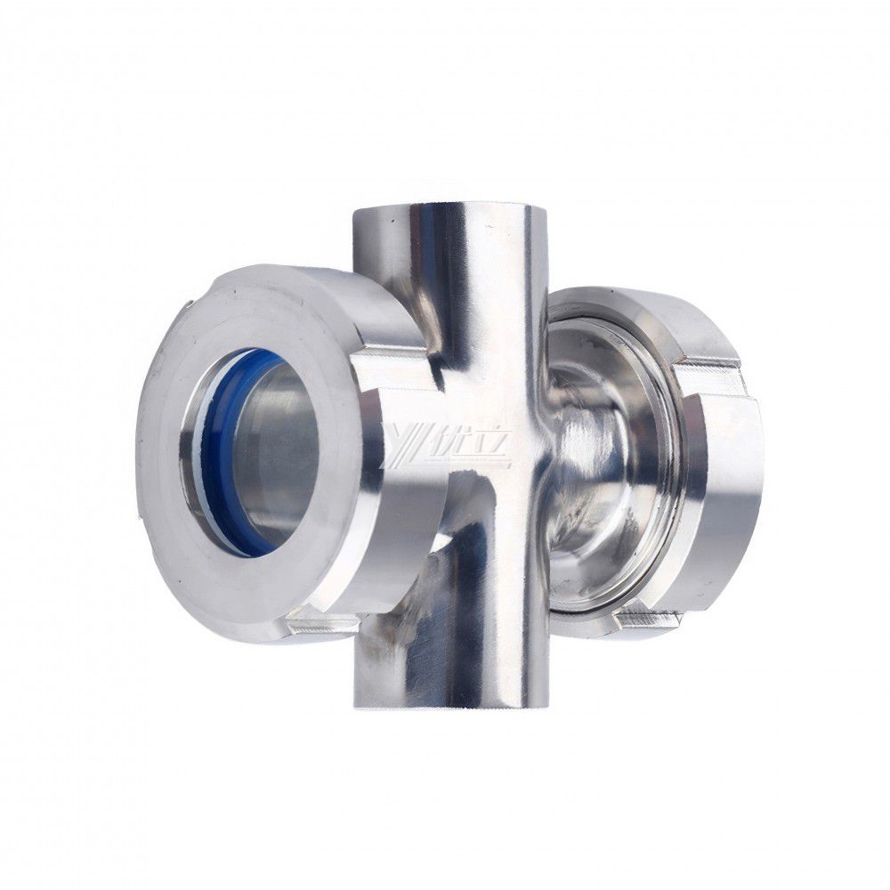 YOULI Best-in-Class Hygienic Food Grade Sanitary Stainless Steel 304 316L SMS 4 Way Cross Union Sight Glass