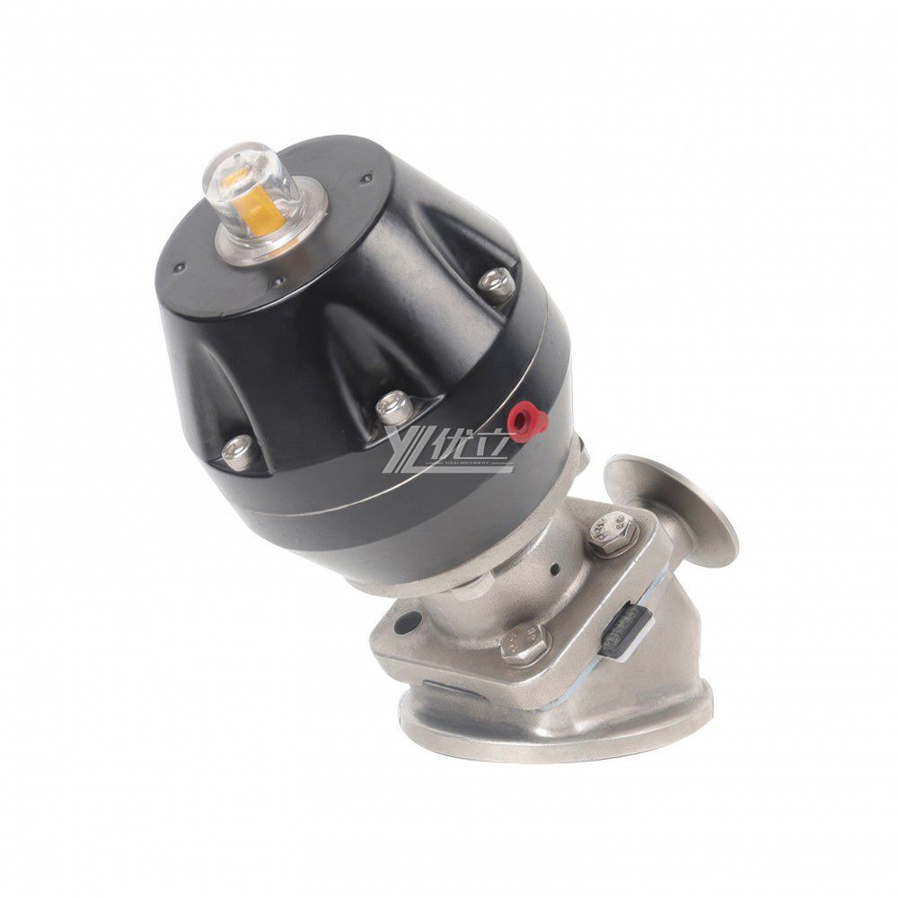YOULI Hygienic Food Grade Sanitary Stainless Steel 316L Biological Medicine Plastics Pneumatic Diaphragm Bottom Valve