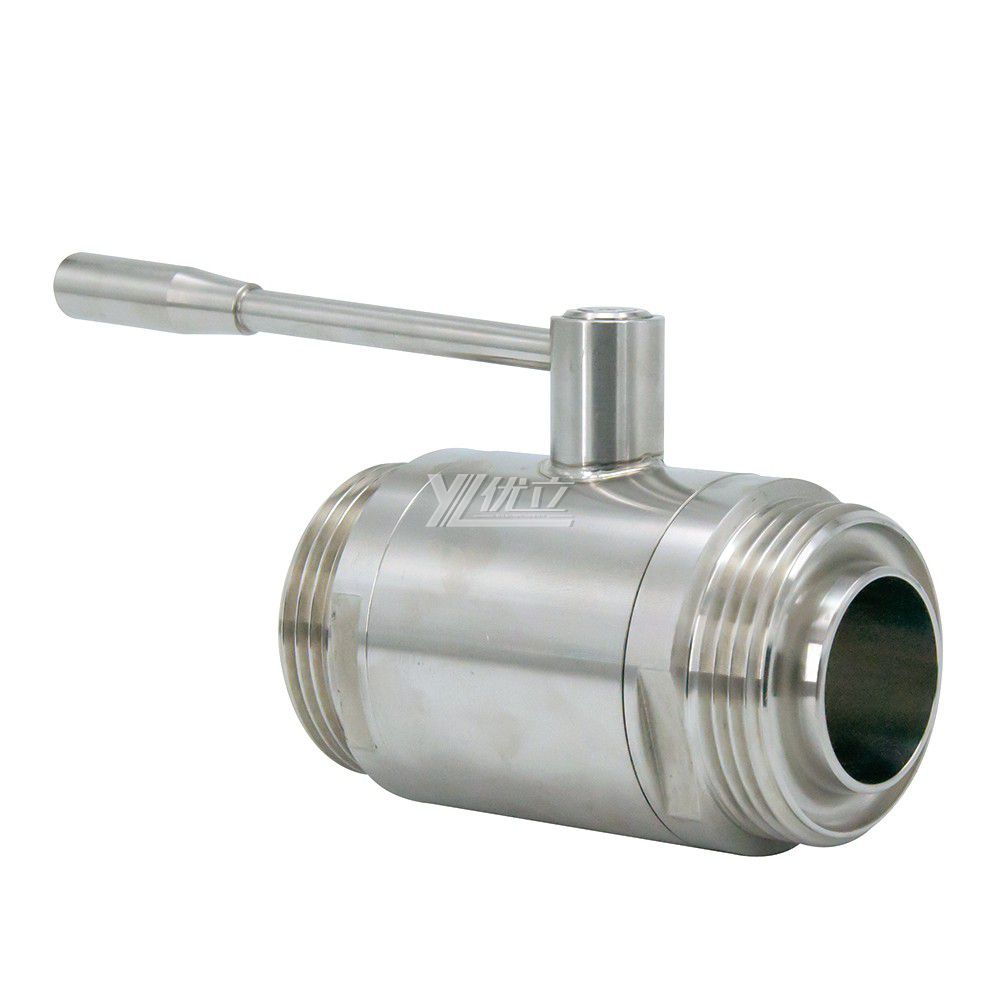 SS316L Sanitary Straight Male Thread Straight Ball Valve