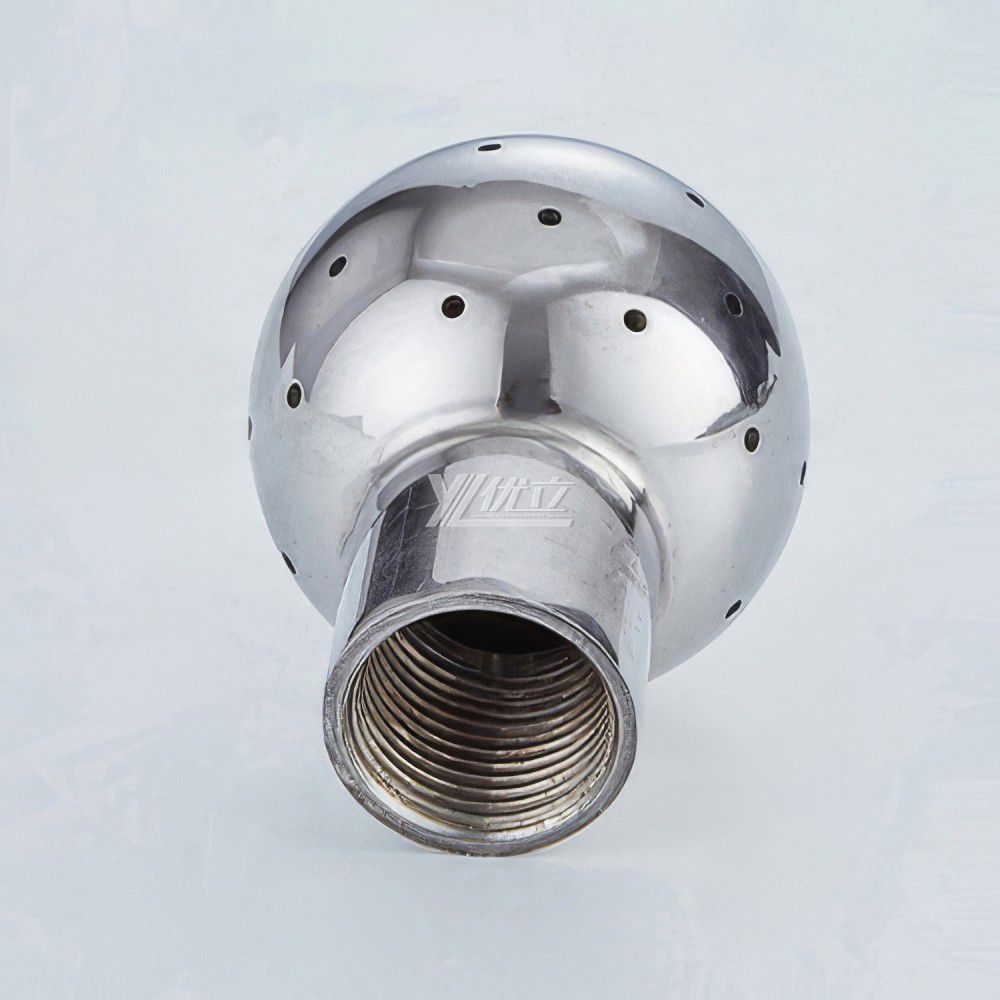 YOULI Hygienic Food Grade Sanitary Bolted Tank Cleaning Stainless Steel 304 SS316L Threaded Nozzle Fixed Cleaning Spray Ball