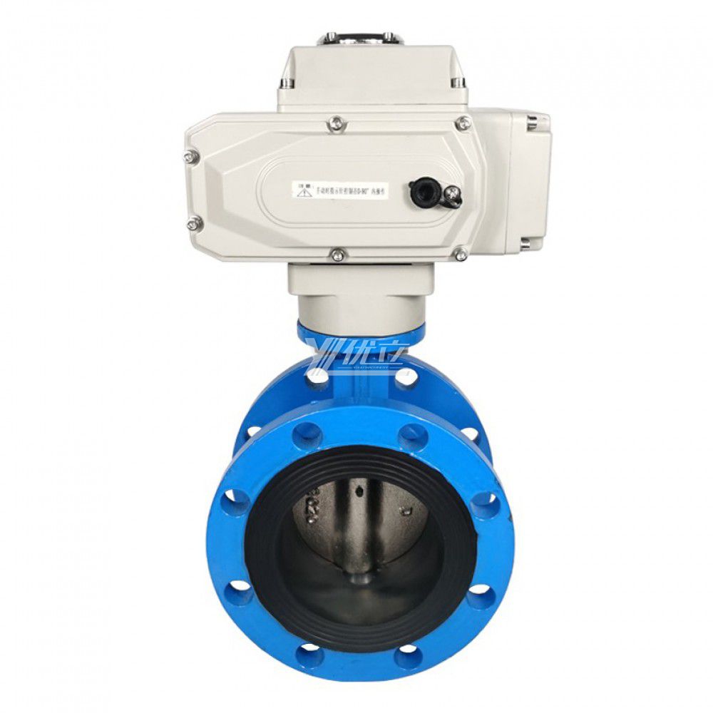 YOULI Stainless Steel 304 316 Cast Iron JIS 10K Pn16 EPDM Water Motorized AC220V Electric Center Flange Butterfly Valve
