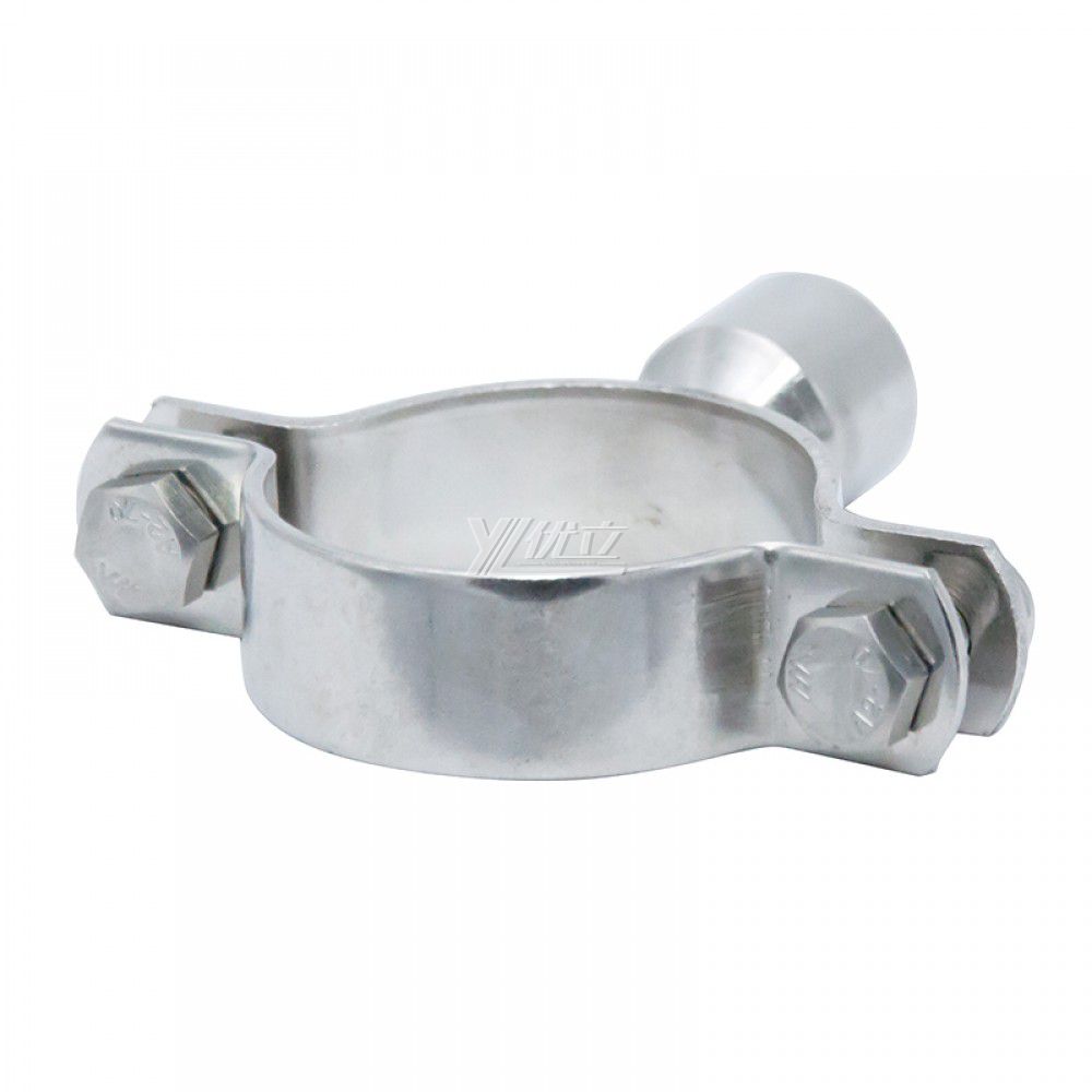 YOULI Sanitary Pipe Fittings Ube Hex Pipe Holder Stainless Steel 304 With Short Handle Bar H2M M10 Female Thread Round Pipe Holder