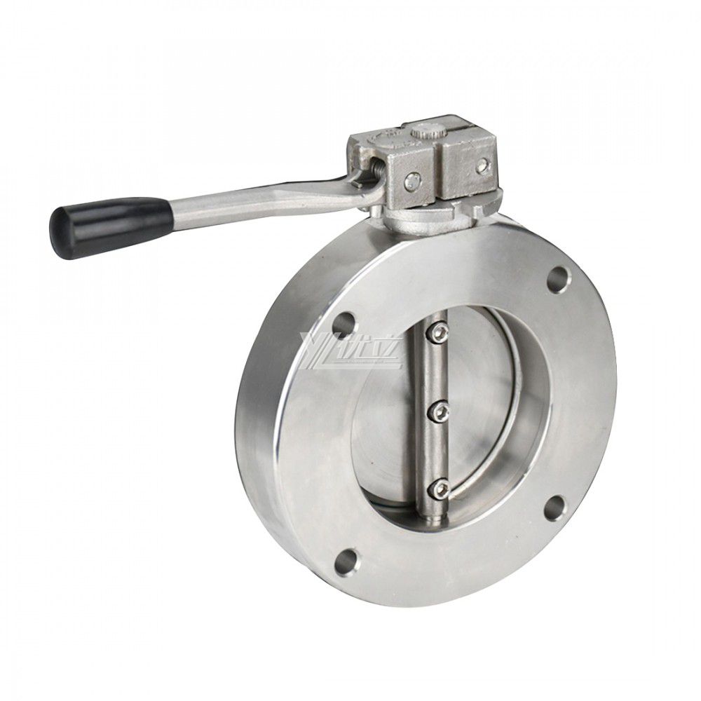 YOULI 304 316 Stainless Steel WCB Manual GI-A Series Type Negative Pressure High Vacuum Butterfly Valve