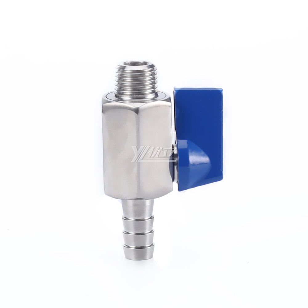 YOULI 1/8" 1/4" NPT BSP 1000WOG PN63 304 316 Stainless Steel Manual Hose Connector Pagoda Male Threaded Mini Ball Valve