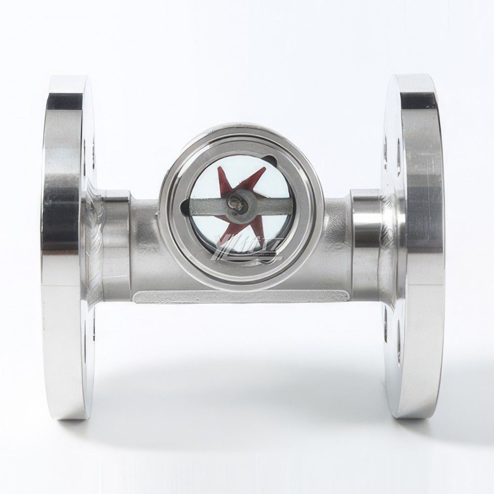 YOULI BSP NPT BSPT Screw Stainless Steel 304 316L Carbon Steel WCB Water Flow Indicator Flanged Impeller Sight Glass