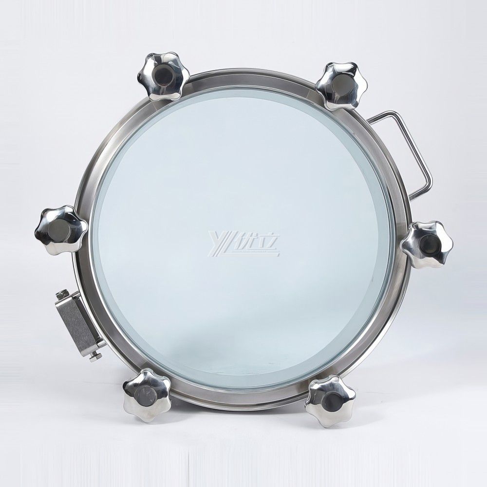 YOULI Hygienic Food Grade SS 304 316L Stainless Steel Full Sight Glass Pressure Tanks Sanitary Outward Manhole Round Manway