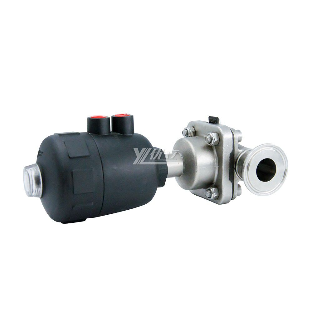 Stainless Steel 316L Tri Clamp Plastic Pneumatic Head Diaphragm Valve