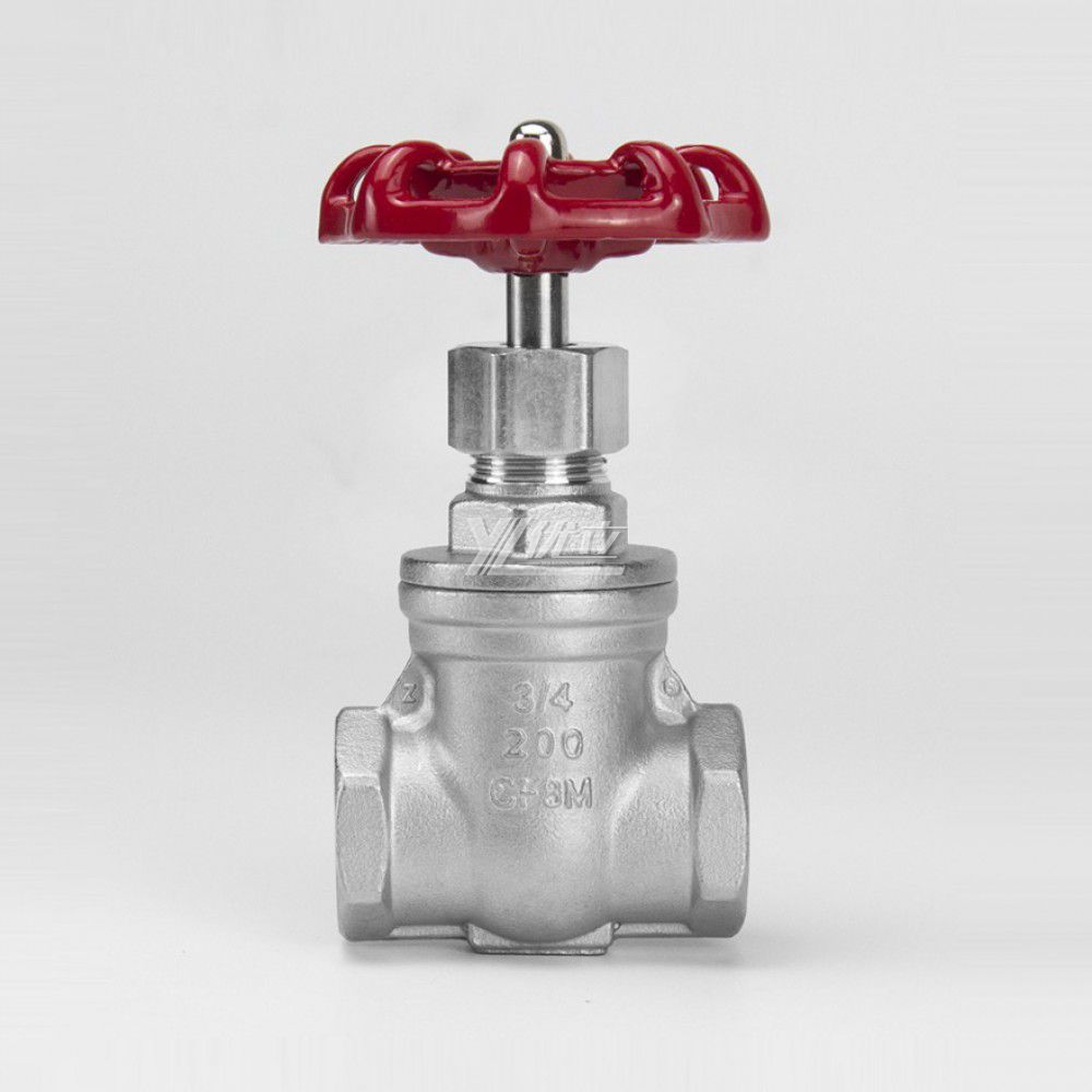 YOULI High Quality High Temperature Z15W 200wog Pn16 Stainless Steel 304 316 BSP NPT Female Threaded Gate Valve
