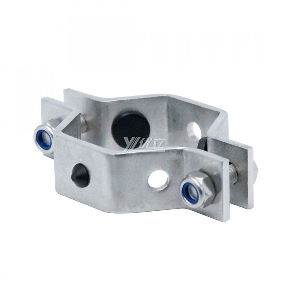 YOULI Sanitary Stainless Steel 304 Pipe Fittings Tri Clamp Tube Hex Pipe Holder With Black Seal Seat Hexagon Pipe Holder