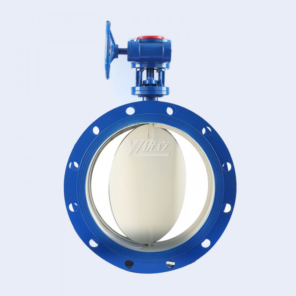 YOULI 304 316 Stainless Steel Smoke air Dust Pn10 WCB High Temperature Ventilation Manual Aeration Flanged Butterfly Valve