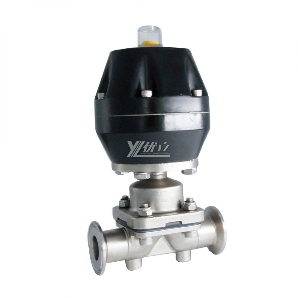 YOULI Hygienic Food Grade Sanitary Stainless Steel 316L Pharmaceutical Biological Membrane Plastics Pneumatic Diaphragm Valve